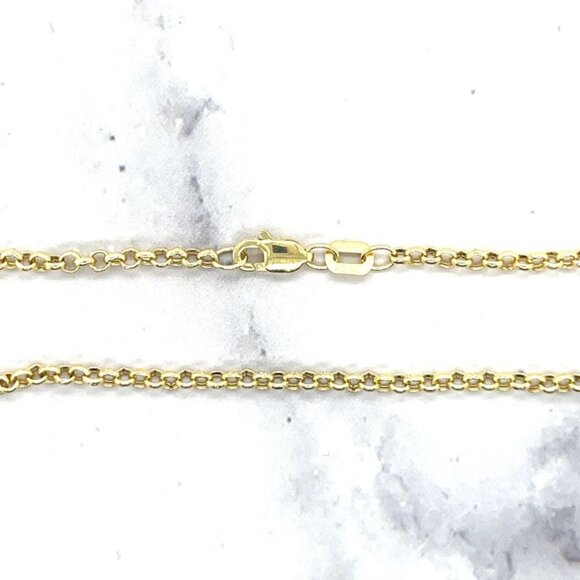 Women 14K Yellow Gold 2.5 MM Wide Lobster Claw 7" Rolo Chain Minimalist Bracelet - Picture 4 of 7